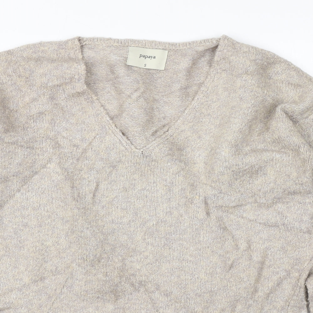 Womens UK Size S Papaya Brown Pullover Jumper