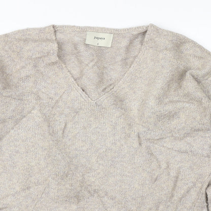 Womens UK Size S Papaya Brown Pullover Jumper