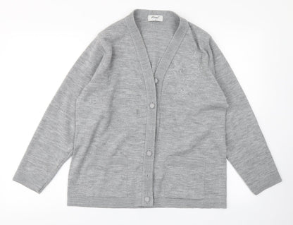Womens UK Size L Care Grey Cardigan Jumper