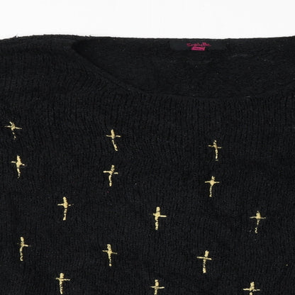 Womens UK Size 14 Simply Be Black Pullover Jumper