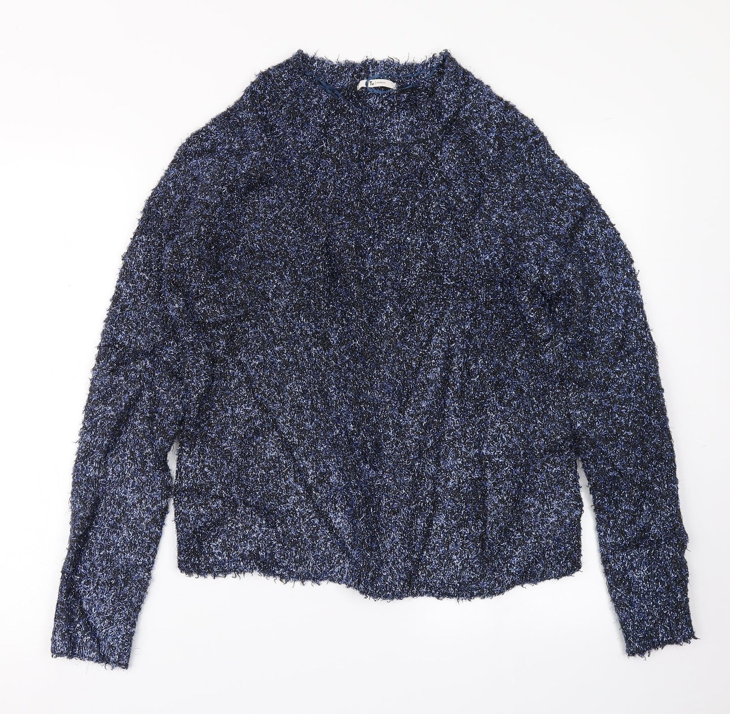 TU Womens Blue  Knit Pullover Jumper Size 14