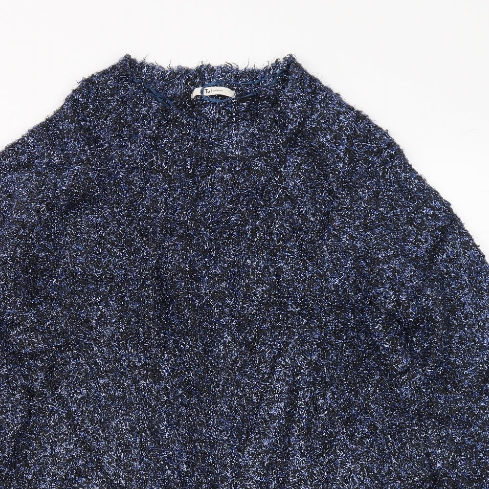 TU Womens Blue  Knit Pullover Jumper Size 14