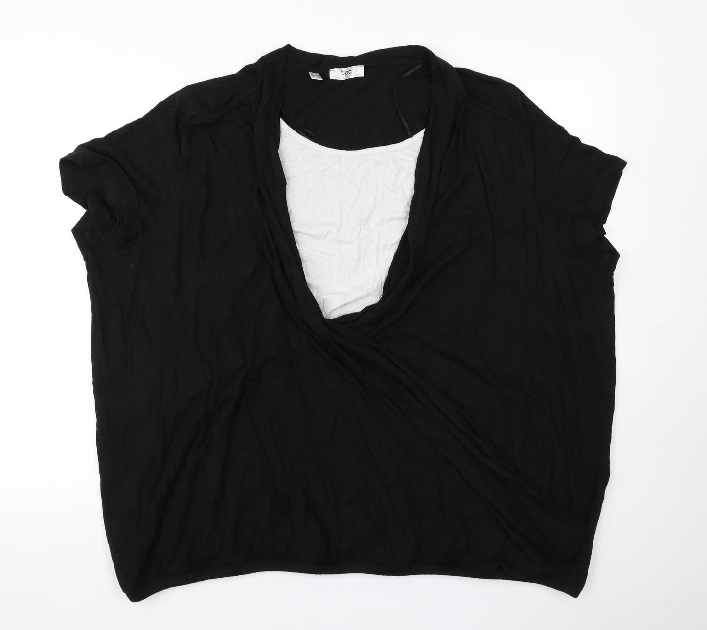 Womens UK Size 3XL bpc Black Basic T-Shirt