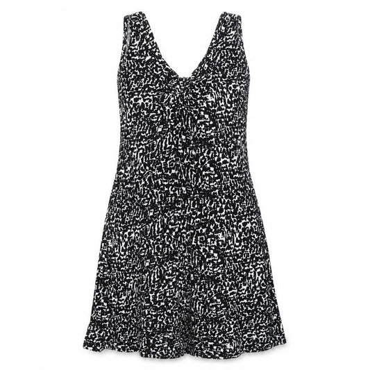 M&S Collection Womens Black Geometric  Tank Dress  Size 8