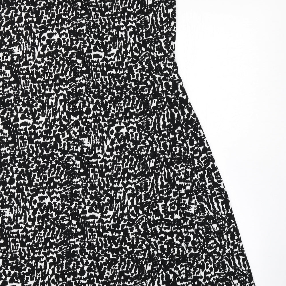 M&S Collection Womens Black Geometric  Tank Dress  Size 8