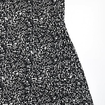 M&S Collection Womens Black Geometric  Tank Dress  Size 8