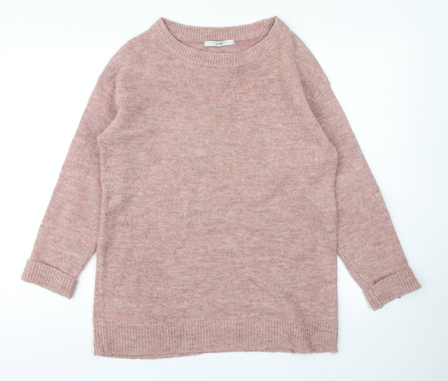 George Womens Pink  Knit Pullover Jumper Size S