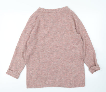 George Womens Pink  Knit Pullover Jumper Size S