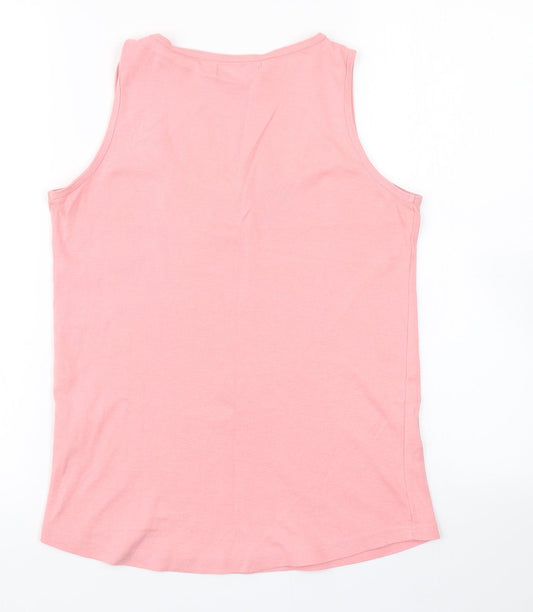 Womens UK Size 10 Cerulean Pink Basic Tank