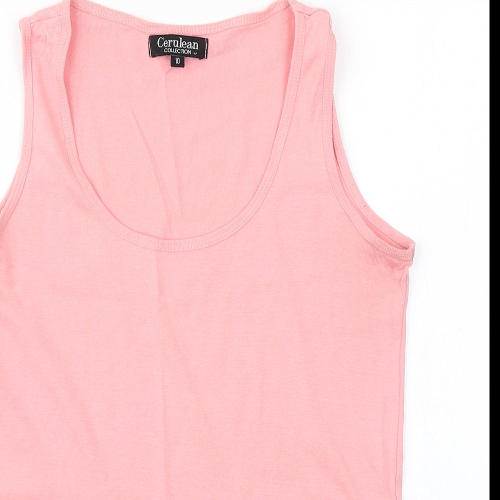 Womens UK Size 10 Cerulean Pink Basic Tank