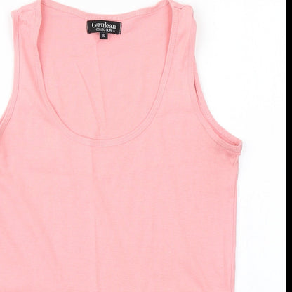 Womens UK Size 10 Cerulean Pink Basic Tank