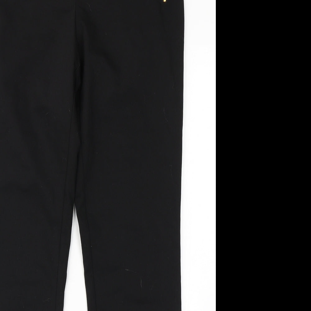 Womens UK Size 10 Papaya Regular Fit Dress Pants Black Trousers