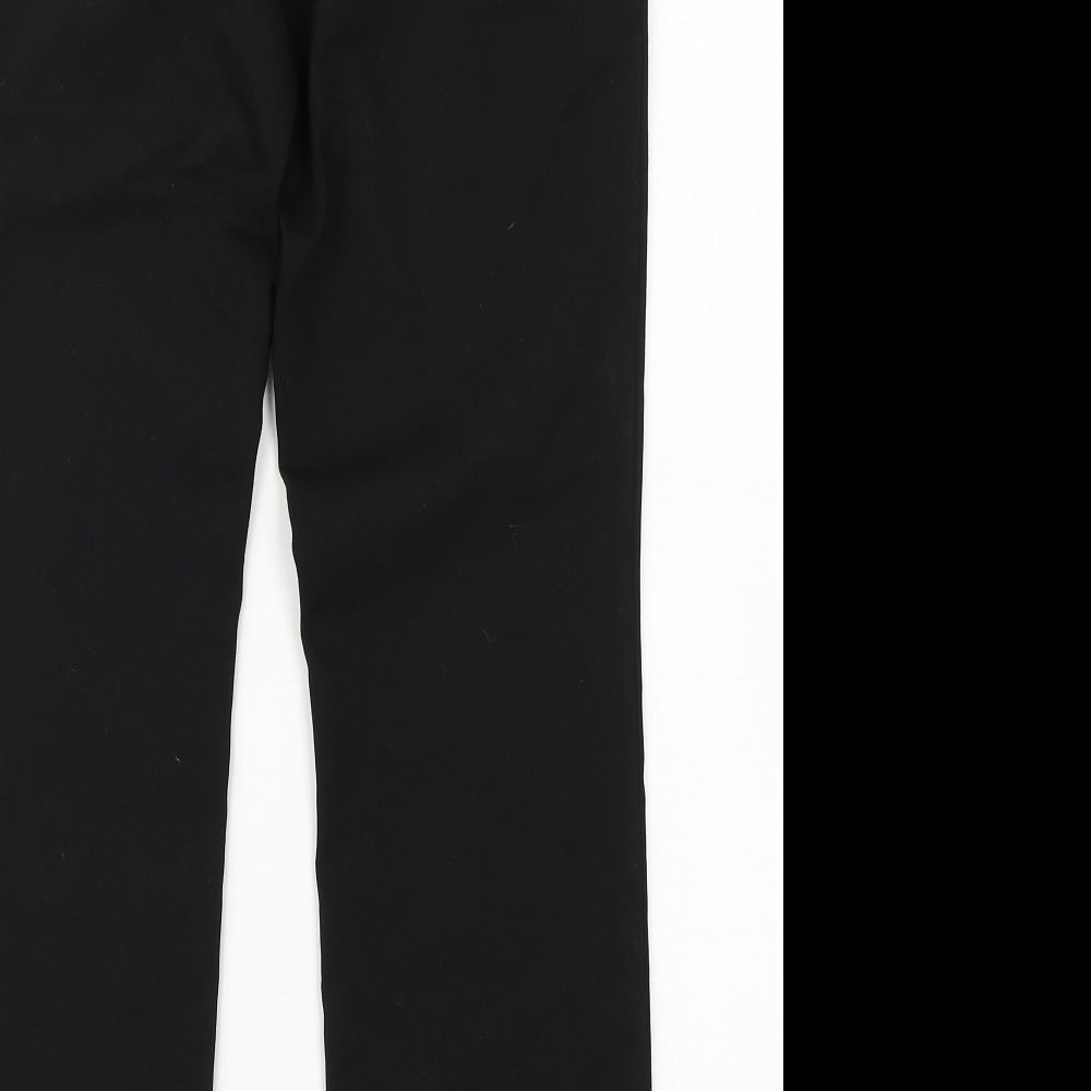 Womens UK Size 10 Papaya Regular Fit Dress Pants Black Trousers