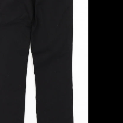 Womens UK Size 10 Papaya Regular Fit Dress Pants Black Trousers