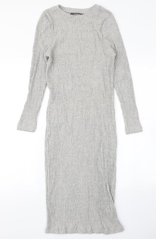 Primark Womens Grey  Knit Bodycon  Size 12