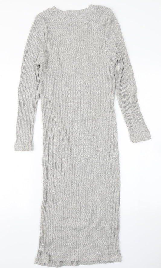 Primark Womens Grey  Knit Bodycon  Size 12