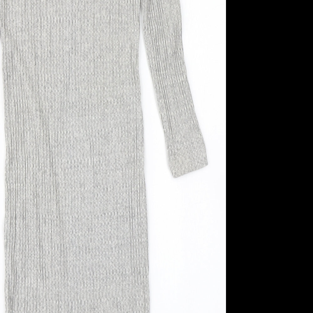 Primark Womens Grey  Knit Bodycon  Size 12