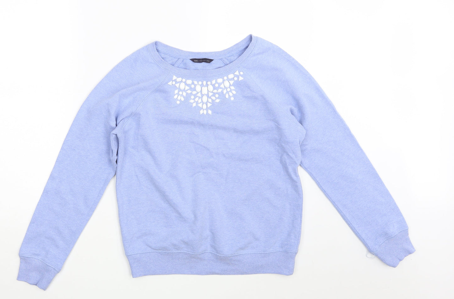 Womens UK Size One Size M&S Blue Pullover Jumper