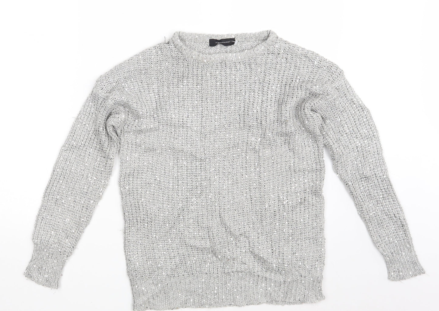 Womens UK Size 8 Atmosphere Grey Pullover Jumper