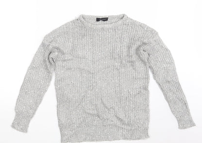 Womens UK Size 8 Atmosphere Grey Pullover Jumper