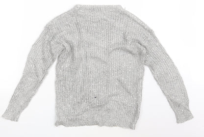 Womens UK Size 8 Atmosphere Grey Pullover Jumper
