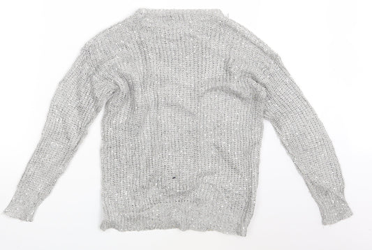 Womens UK Size 8 Atmosphere Grey Pullover Jumper