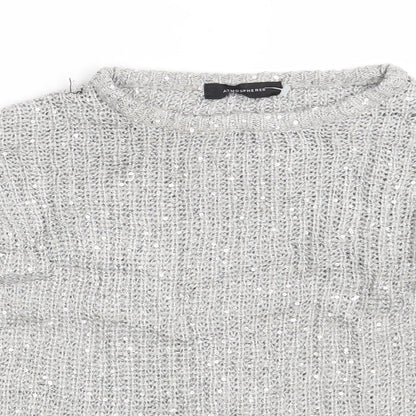 Womens UK Size 8 Atmosphere Grey Pullover Jumper