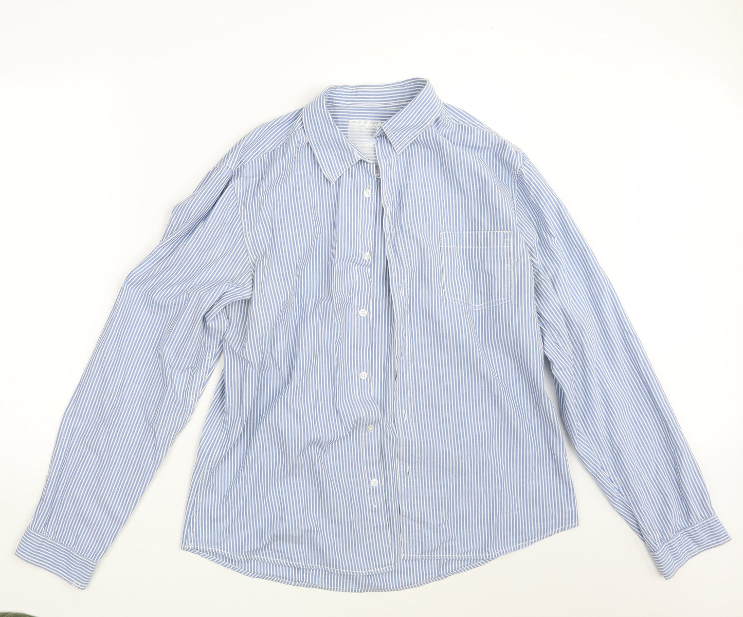 Mens UK Size L New Look Blue  Button-Up Long Sleeve Casual Shirt