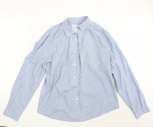 Mens UK Size L New Look Blue  Button-Up Long Sleeve Casual Shirt
