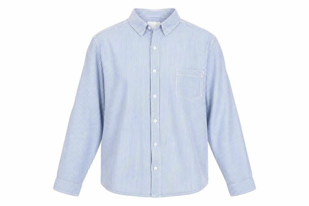 Mens UK Size L New Look Blue  Button-Up Long Sleeve Casual Shirt