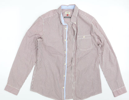 Mens UK Size L NEXT Red  Button-Up Long Sleeve Casual Shirt