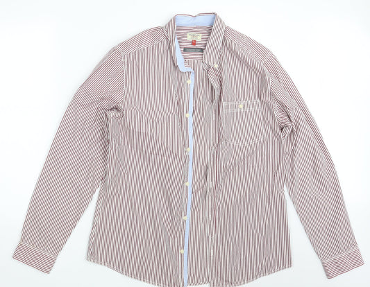 Mens UK Size L NEXT Red  Button-Up Long Sleeve Casual Shirt