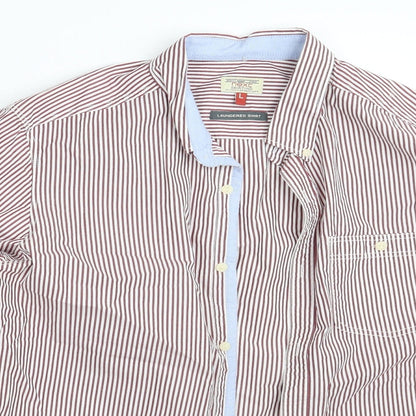 Mens UK Size L NEXT Red  Button-Up Long Sleeve Casual Shirt