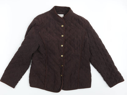 Womens UK Size One Size CC Brown Puffer Jacket