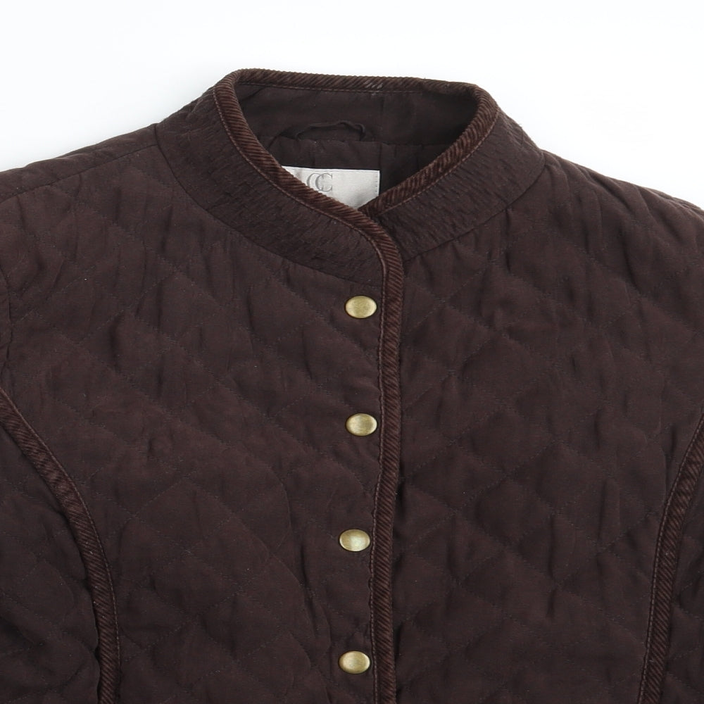 Womens UK Size One Size CC Brown Puffer Jacket