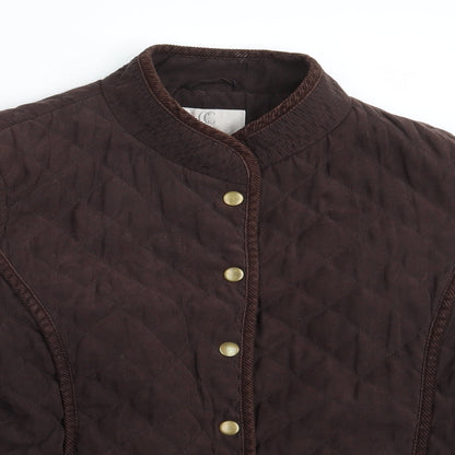 Womens UK Size One Size CC Brown Puffer Jacket