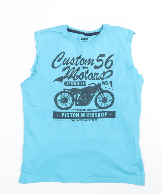 Rebel  Girls Blue   Basic T-Shirt Size 10-11 Years