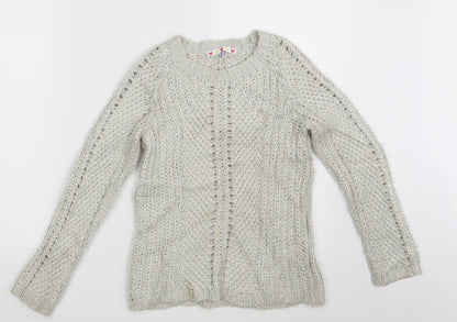 John Lewis Girls Grey   Pullover Jumper Size 10 Years