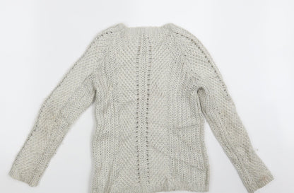 John Lewis Girls Grey   Pullover Jumper Size 10 Years