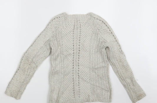 John Lewis Girls Grey   Pullover Jumper Size 10 Years