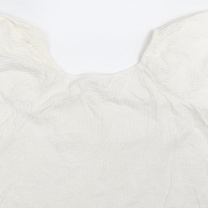 Womens UK Size 14 NEXT White Basic Blouse