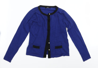 Womens UK Size 10 Max Blue Cardigan Jumper