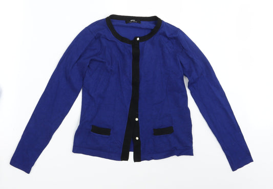 Womens UK Size 10 Max Blue Cardigan Jumper