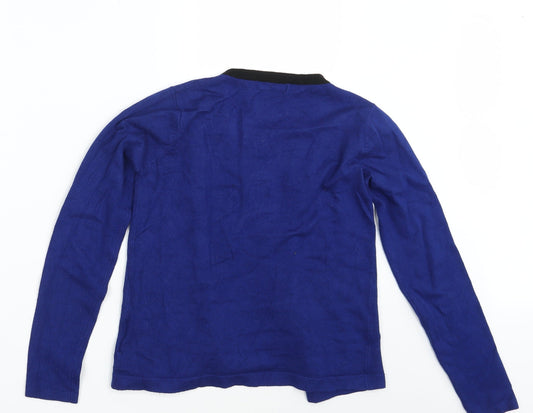 Womens UK Size 10 Max Blue Cardigan Jumper