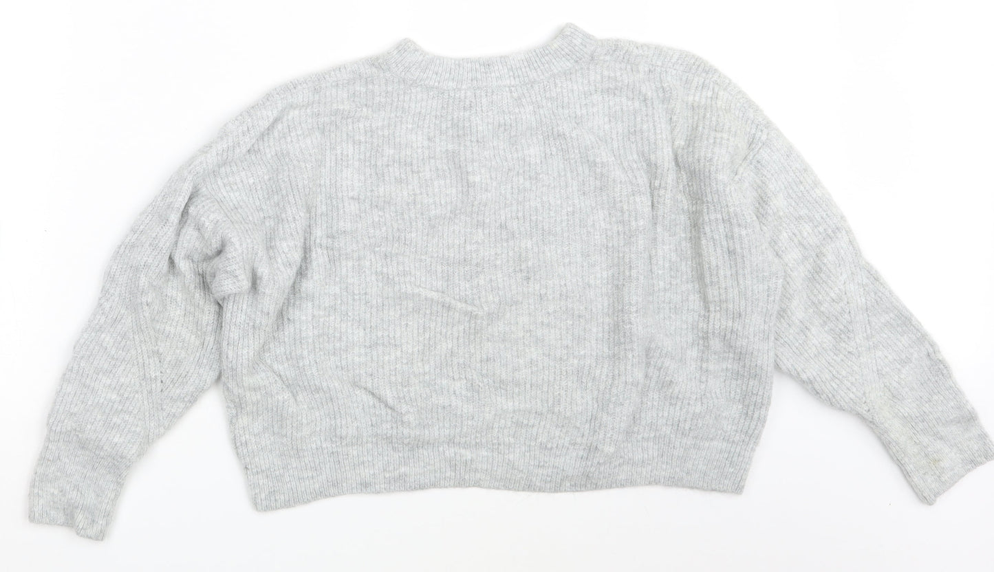 Womens UK Size M Topshop Grey Pullover Jumper