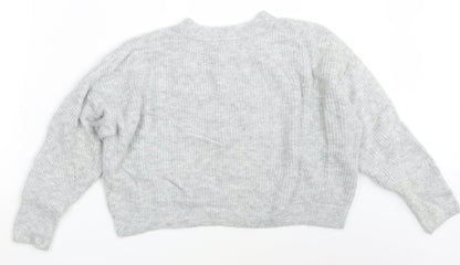 Womens UK Size M Topshop Grey Pullover Jumper