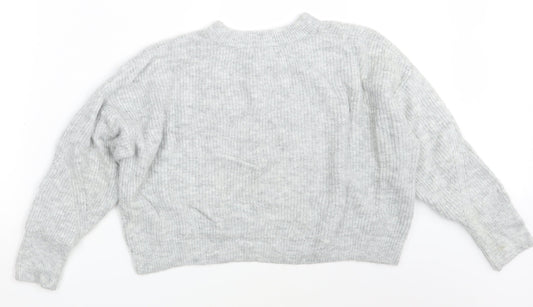 Womens UK Size M Topshop Grey Pullover Jumper