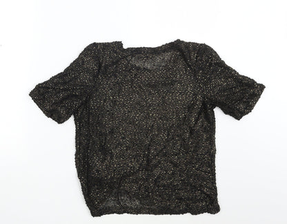 Womens UK Size 8 NEXT Gold Basic T-Shirt