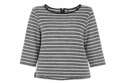 Marks & Spencer Womens Black Striped  Pullover Sweatshirt Size 16