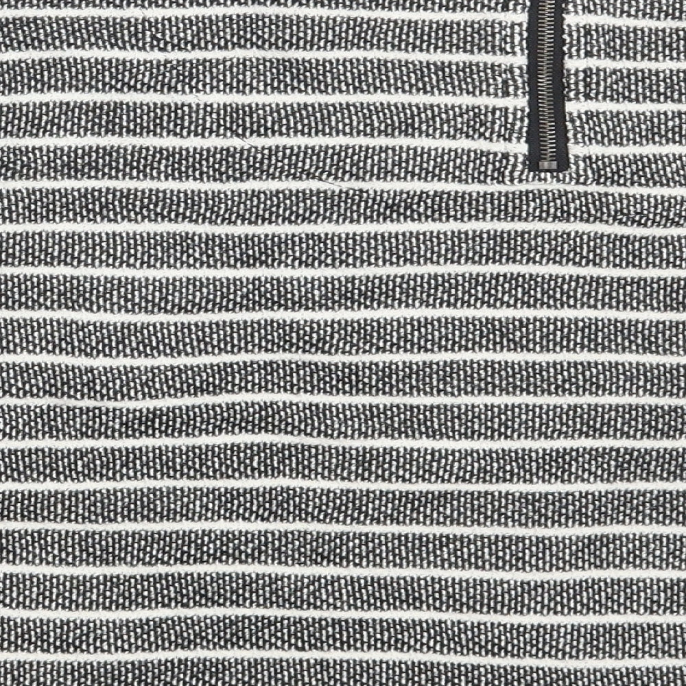 Marks & Spencer Womens Black Striped  Pullover Sweatshirt Size 16